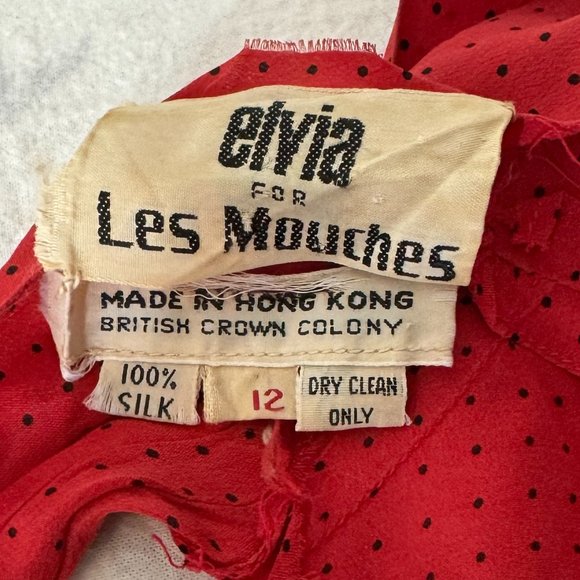 Vintage Red Bonwit Teller Silk Set - Picture 7 of 16